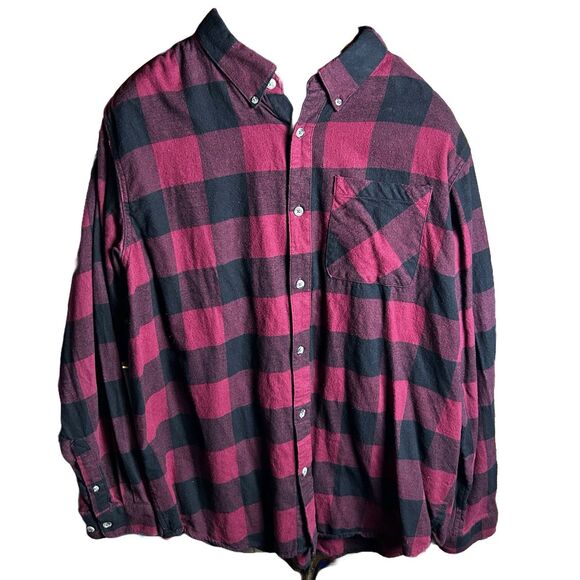 Magellan Flannel Men’s Shirt XL Red/ Black Long Sleeve Button Up Classic Fit - Picture 1 of 4
